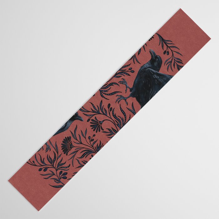 Raven Branch in Rust and Mineral Dust Table Runner Gallery Image 3