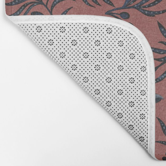 Raven Branch in Rust and Mineral Dust Bath Mat Gallery Image 2