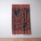 Raven Branch in Rust and Mineral Dust Window Curtain Gallery Image 3