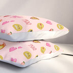 Emoji pattern pink background perfect kids room decor with emojis Pillow Sham Gallery Image 3