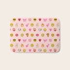 Emoji pattern pink background perfect kids room decor with emojis Bath Mat Gallery Image 1