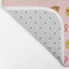 Emoji pattern pink background perfect kids room decor with emojis Bath Mat Gallery Image 2