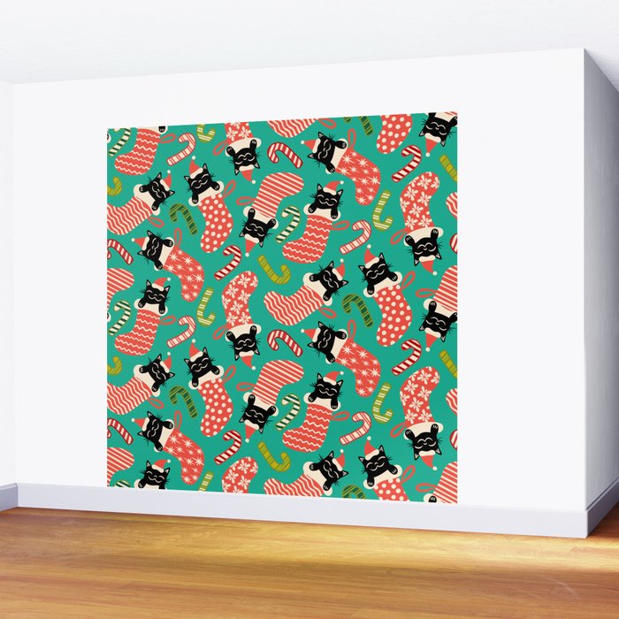 Festive Felines Wall Mural Gallery Image 2