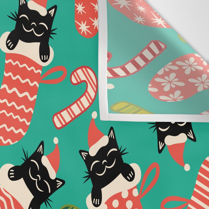 Festive Felines Wall Tapestry Gallery Image 3