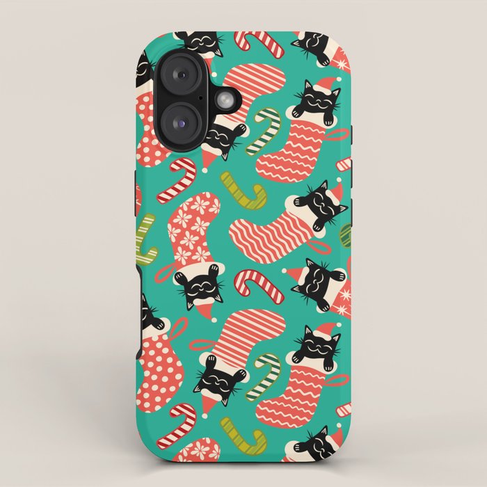 Festive Felines iPhone Case Gallery Image 1