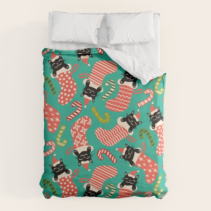 Festive Felines Duvet Cover Gallery Image 6
