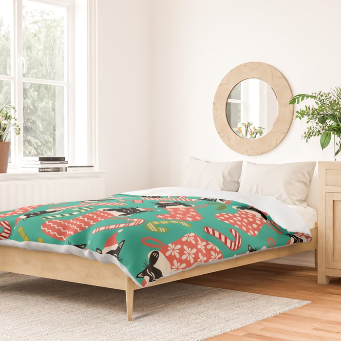 Festive Felines Duvet Cover Gallery Image 2