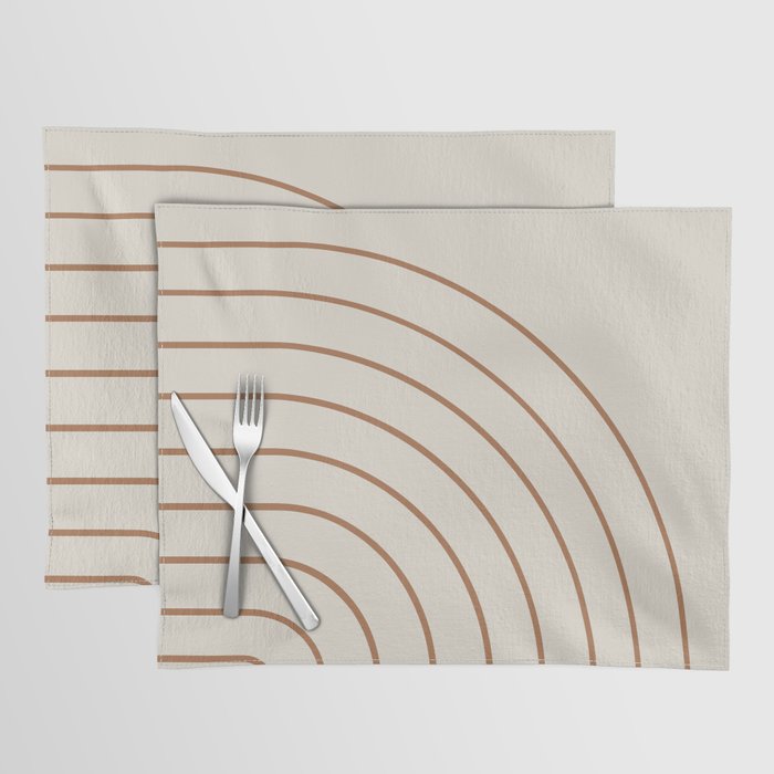 Minimal Arch XVI Earthy Natural Modern Geometric Lines Placemat Gallery Image 1