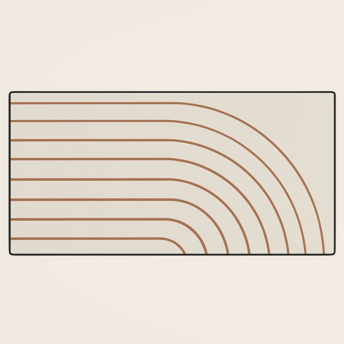 Minimal Arch XVI Earthy Natural Modern Geometric Lines Desk Mat Gallery Image 3