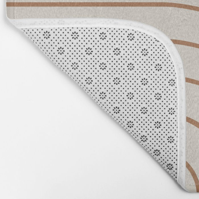 Minimal Arch XVI Earthy Natural Modern Geometric Lines Bath Mat Gallery Image 2