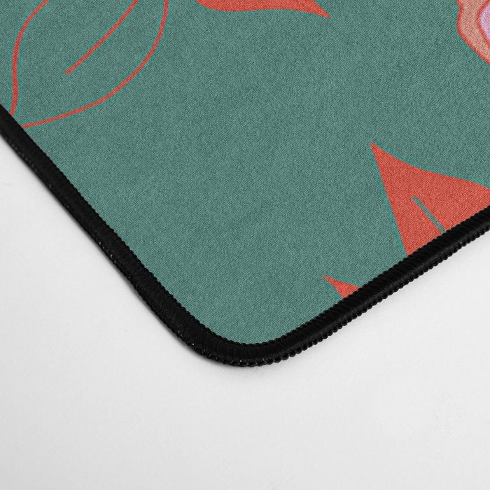 English Roses in Pink and Green Desk Mat Gallery Image 4