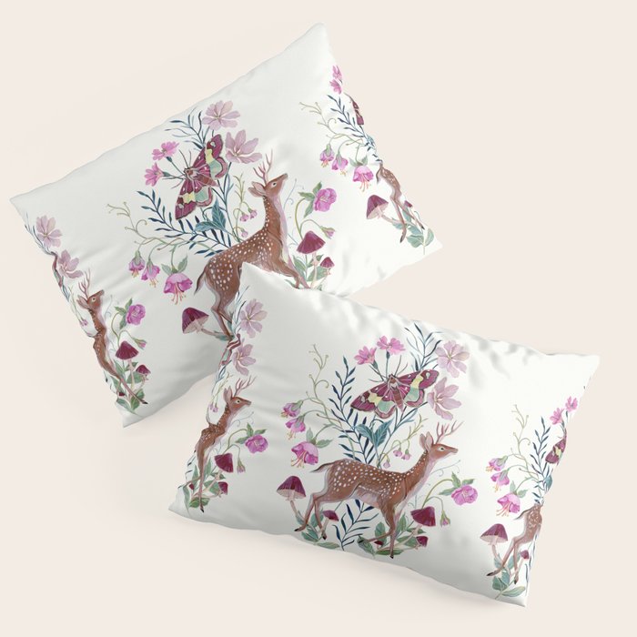 Floral Deer Pillow Sham Gallery Image 1