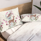 Floral Deer Pillow Sham Gallery Image 2