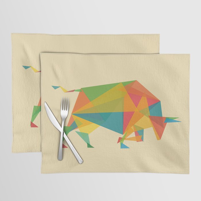 Fractal Geometric Bull Placemat Gallery Image 1