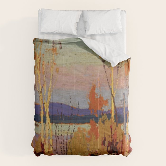 Tom Thomson Birches 1916 Canadian Landscape Artist Comforter Gallery Image 6