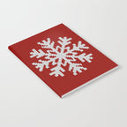 Classic Red Christmas white snowflake knit Notebook Gallery Image 2