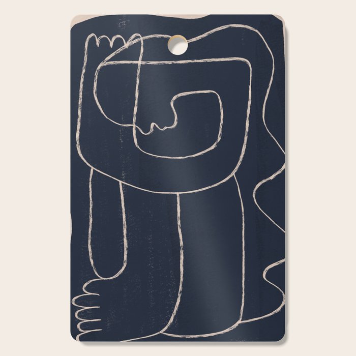 Abstract line art Figure Cutting Board Gallery Image 1