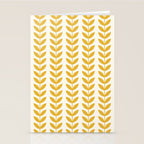 Scandinavian Mid Century Pattern Yellow Stationery Card Gallery Image 2