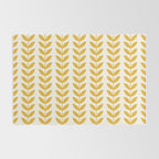 Scandinavian Mid Century Pattern Yellow Rug Gallery Image 2