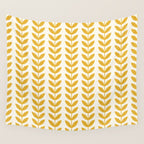 Scandinavian Mid Century Pattern Yellow Wall Tapestry Gallery Image 4