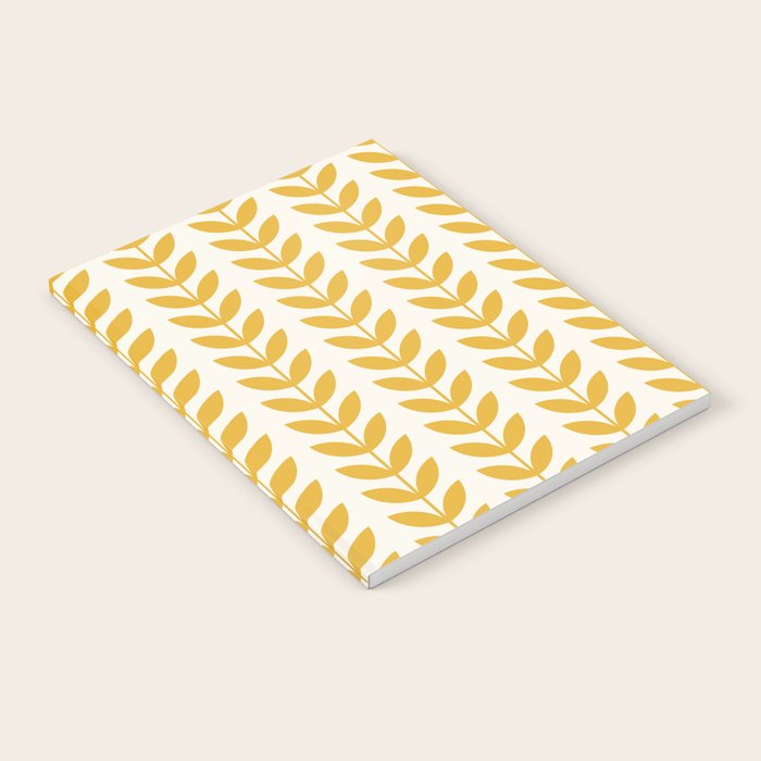 Scandinavian Mid Century Pattern Yellow Notebook Gallery Image 1