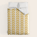 Scandinavian Mid Century Pattern Yellow Duvet Cover Gallery Image 6