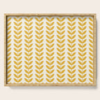 Scandinavian Mid Century Pattern Yellow Serving Tray Gallery Image 1