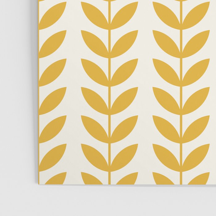 Scandinavian Mid Century Pattern Yellow Poster Gallery Image 3