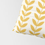 Scandinavian Mid Century Pattern Yellow Pillow Sham Gallery Image 4