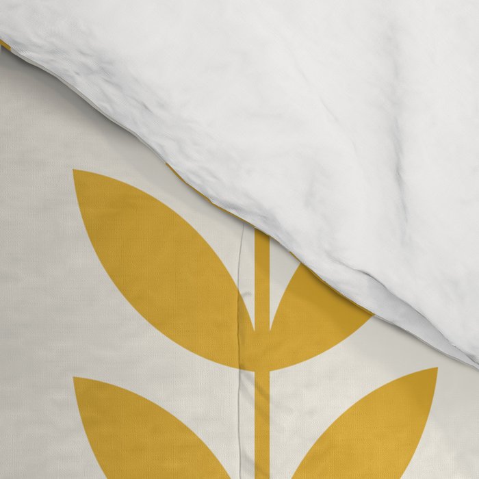Scandinavian Mid Century Pattern Yellow Comforter Gallery Image 4