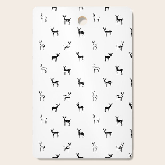 Reindeer animal doodle art pattern Cutting Board Gallery Image 1