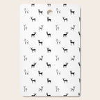 Reindeer animal doodle art pattern Cutting Board Gallery Image 1