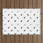 Reindeer animal doodle art pattern Outdoor Rug Gallery Image 1