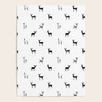 Reindeer animal doodle art pattern Poster Gallery Image 4