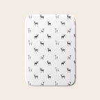 Reindeer animal doodle art pattern Bath Mat Gallery Image 1