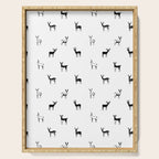 Reindeer animal doodle art pattern Serving Tray Gallery Image 1