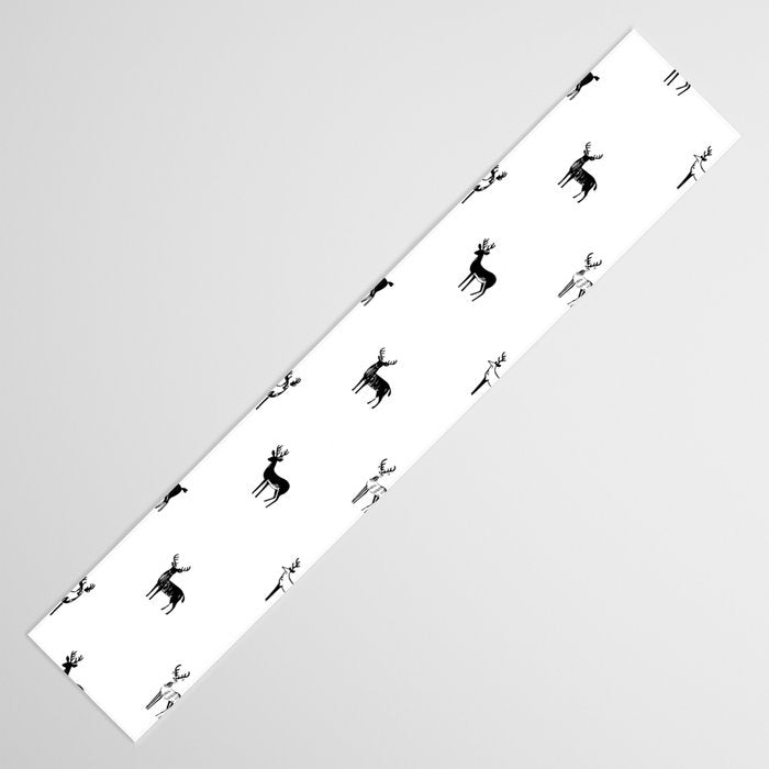 Reindeer animal doodle art pattern Table Runner Gallery Image 3