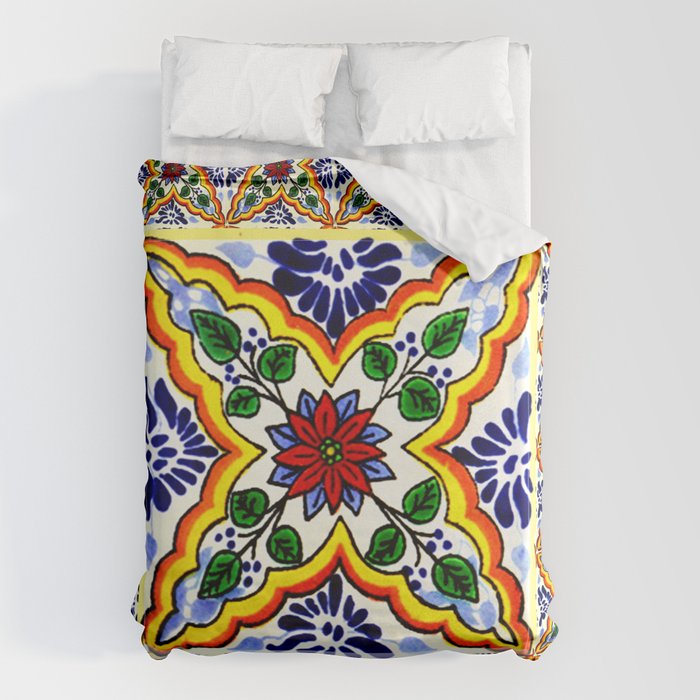 talavera mexican tile Duvet Cover Gallery Image 6