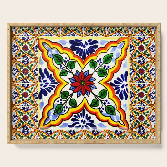 talavera mexican tile Serving Tray Gallery Image 1