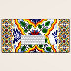 talavera mexican tile Desk Mat Gallery Image 1