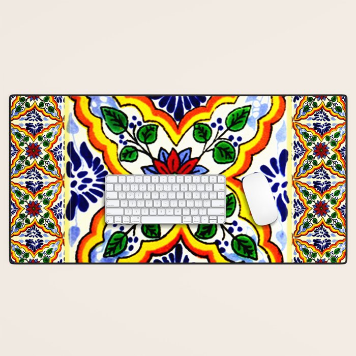 talavera mexican tile Desk Mat Gallery Image 1