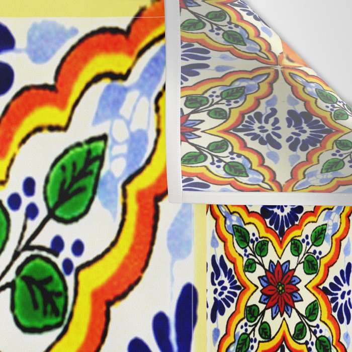 talavera mexican tile Wall Tapestry Gallery Image 3