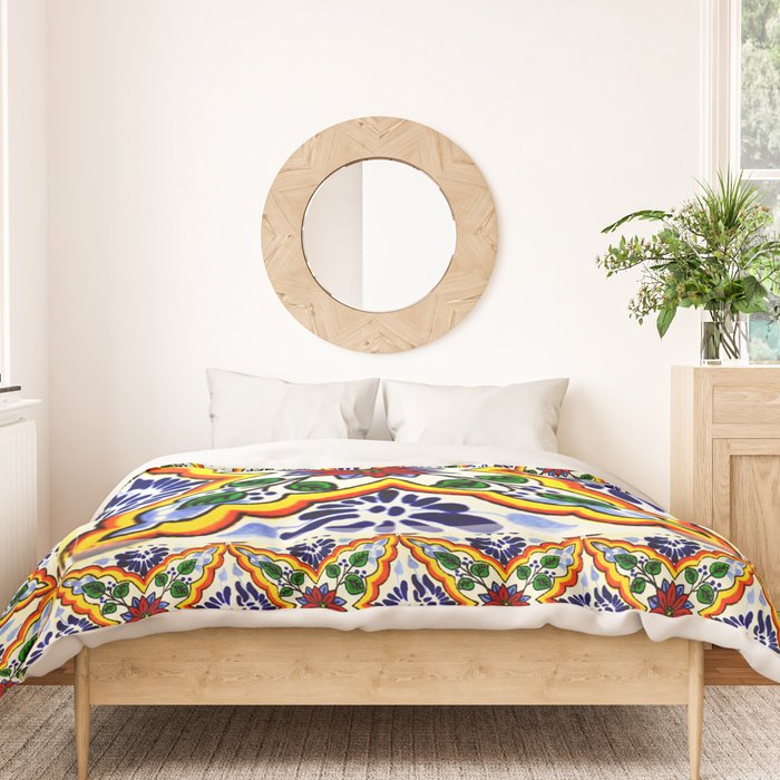 talavera mexican tile Duvet Cover Gallery Image 3