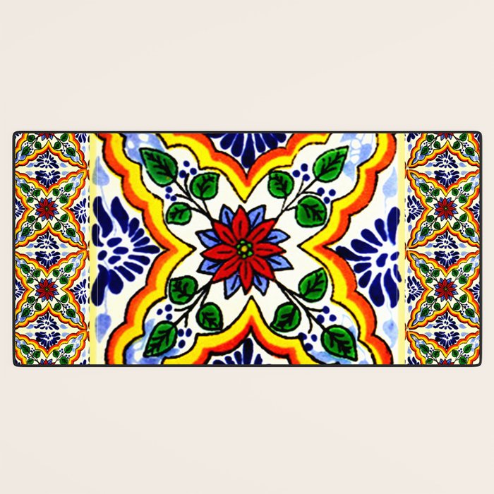 talavera mexican tile Desk Mat Gallery Image 3