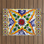 talavera mexican tile Outdoor Rug Gallery Image 1