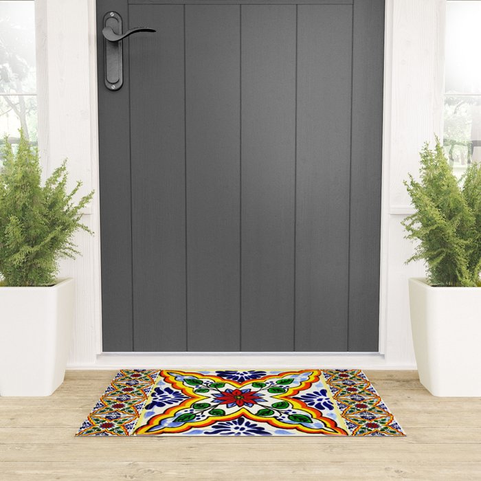 talavera mexican tile Welcome Mat Gallery Image 3