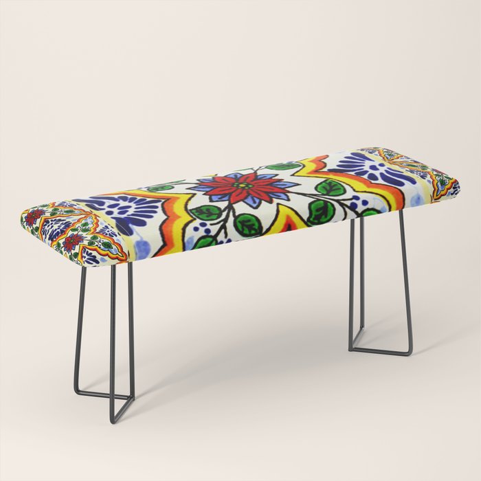 talavera mexican tile Bench Gallery Image 1