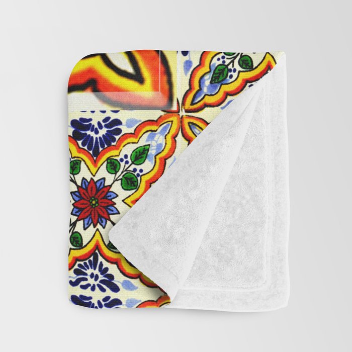 talavera mexican tile Throw Blanket Gallery Image 3