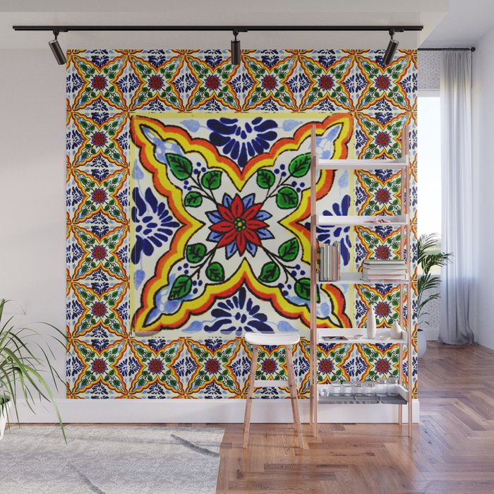 talavera mexican tile Wall Mural Gallery Image 1