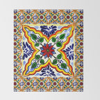 talavera mexican tile Throw Blanket Gallery Image 2